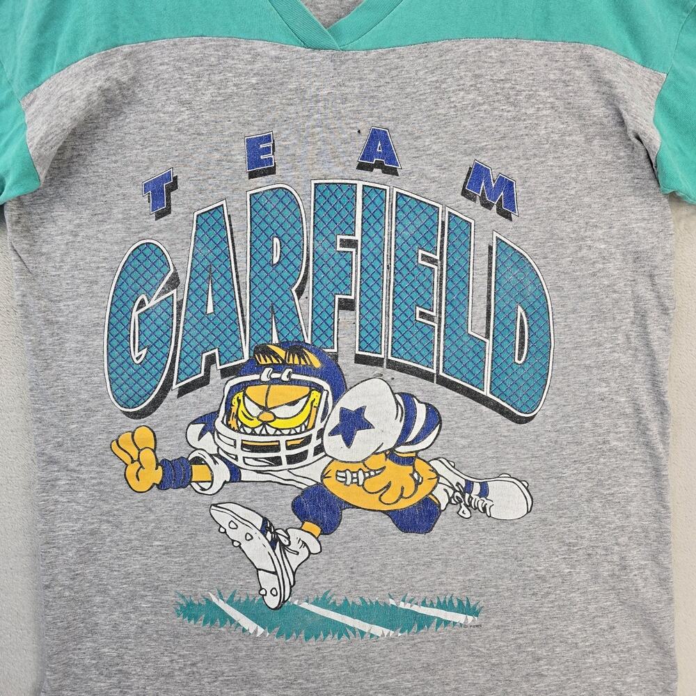 Vintage Team Garfield Football Shirt OSFA Oversized 2XL Cowboys Sleep Nightgown - Picture 2 of 11